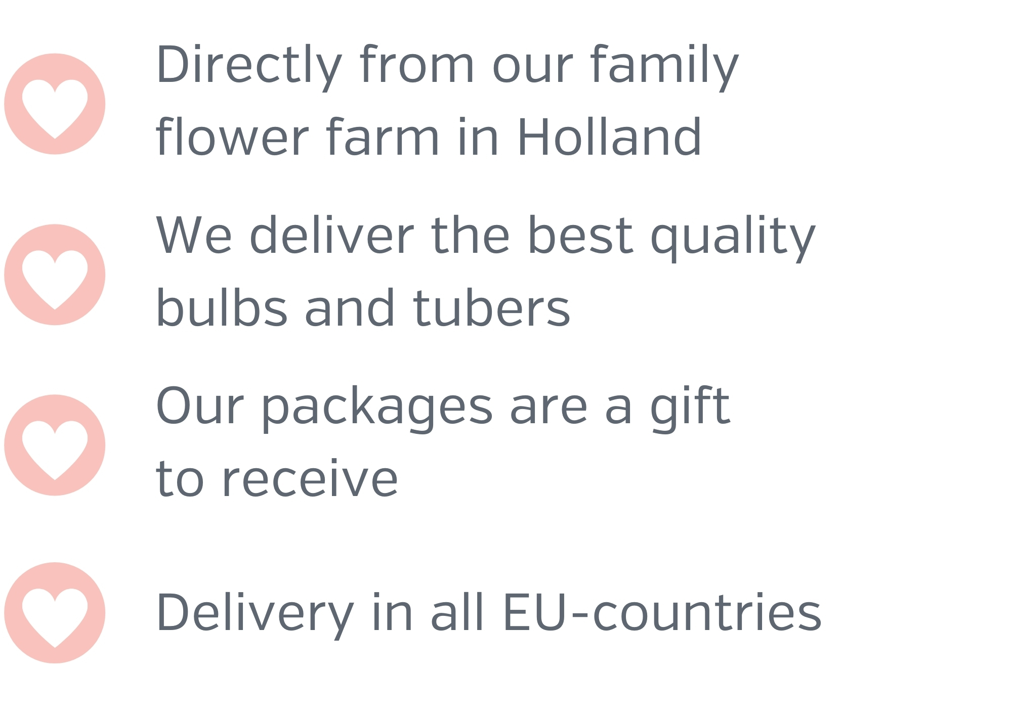 the best quality bulbs and tubers